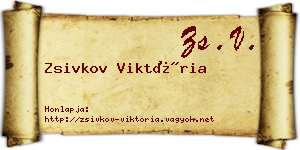 Zsivkov Viktória névjegykártya